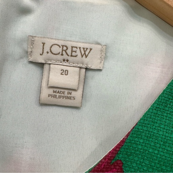 J.Crew Factory Floral Green Sleeveless Dress Pockets Office Work Cotton 20 - Picture 4 of 5